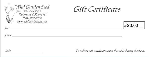 $15 Gift Certificate